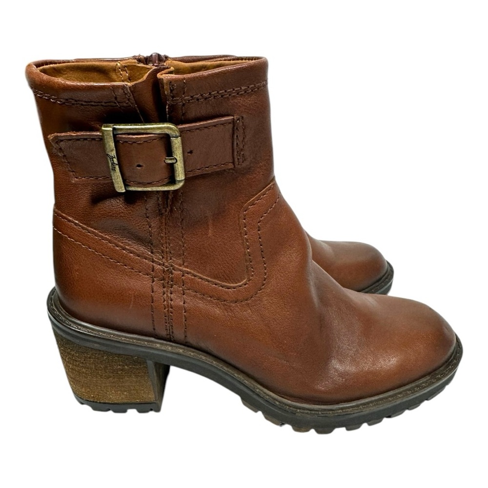 Zodiac Brown Ankle Boots with Buckle